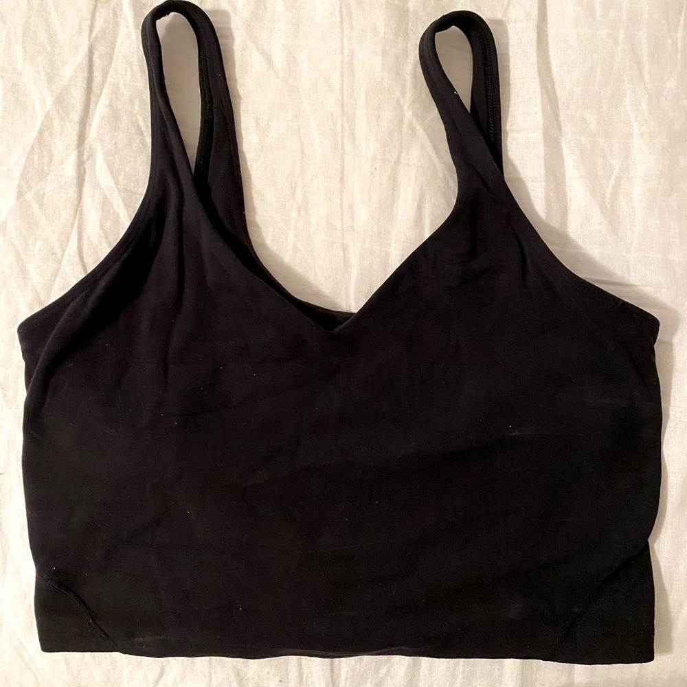Lululemon black cropped tank